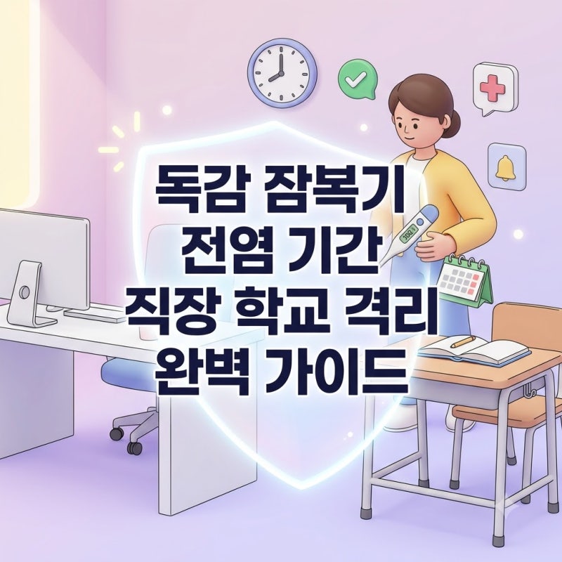 독감 잠복기 전염 기간 직장 학교 격리 완벽 가이드