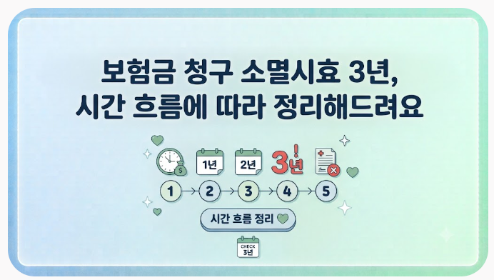 보험금 청구 소멸시효 3년, 시간 흐름에 따라 정리해드려요