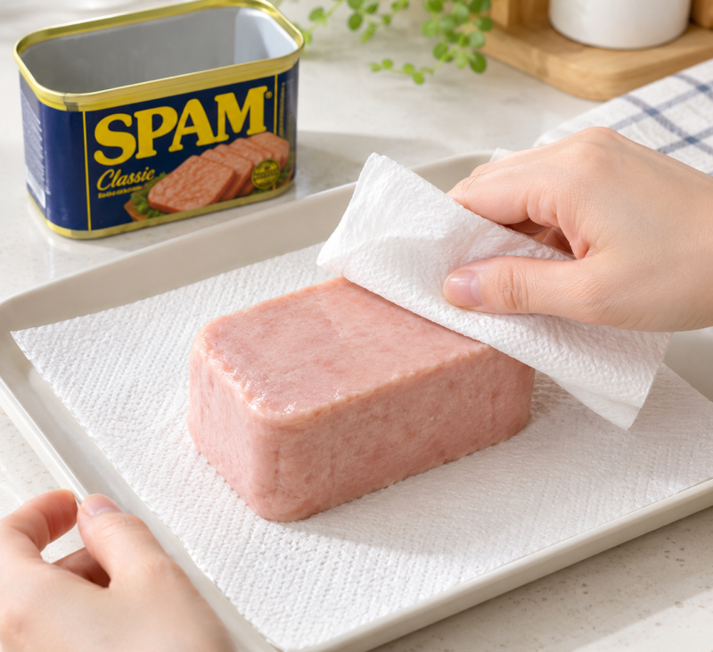 남은 스팸 통조림 캔째 보관 절대 금지! 곰팡이 균 번식 막는 식용유 코팅 보관법