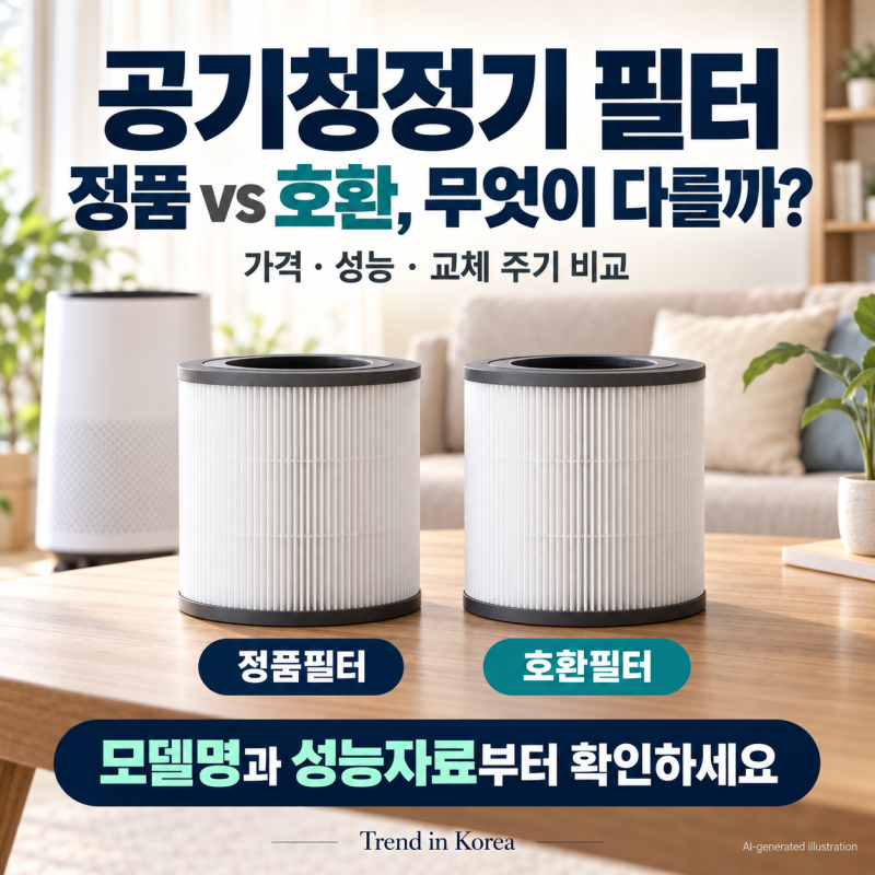 공기청정기 필터, 정품 vs 호환｜가격·성능·교체 주기, 무엇을 확인할까?