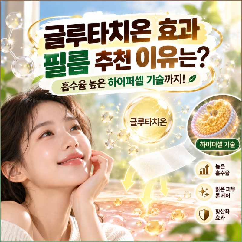 글루타치온 효과 필름 추천 이유는? 흡수율 높은 하이퍼셀 기술까지