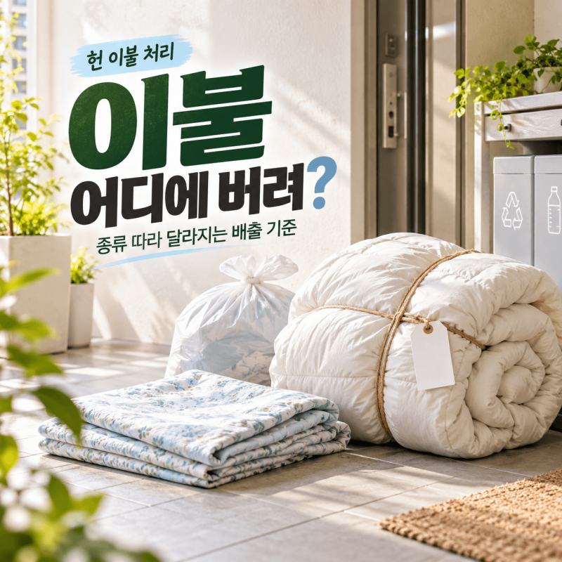 [헌 이불 처리] 이불 버리는 방법, 종류에 따라 달라지는 배출 기준