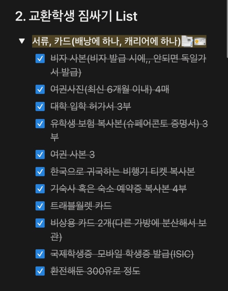 [ 튑 교환학생(4)] 교환학생 짐싸기_가자!