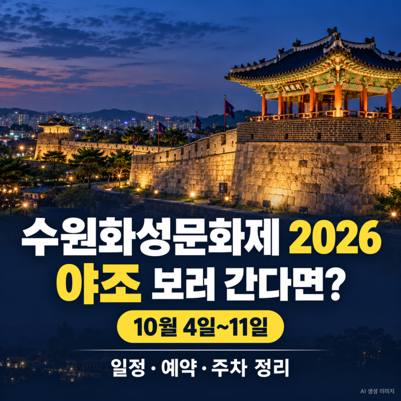 수원화성문화제 2026, 야조 보러 간다면 날짜보다 먼저 확인할 게 있어요