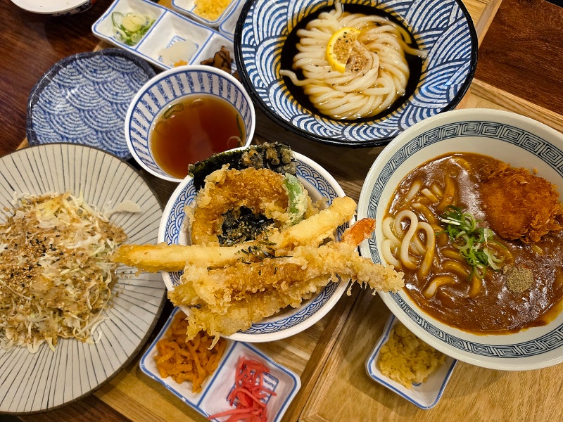 구디 우동 맛집 우동키노야 주말에도 여는 면과 튀김에 진심인 곳 (혼밥 맥주 운동 후 추천)