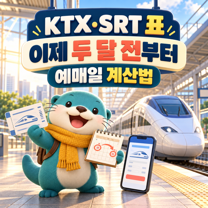 KTX·SRT 표 이제 두 달 전부터 살 수 있다｜철도 승차권 예매일 계산하는 법
