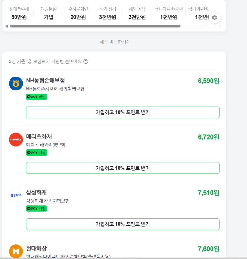 [괌 아기랑 여행] 두돌 아기 괌여행 필수 준비물! 네이버 해외여행자보험 가격 비교 & 필수 보....
