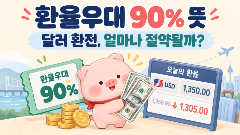 환율우대 90% 뜻, 달러 환전할 때 실제 절약 금액