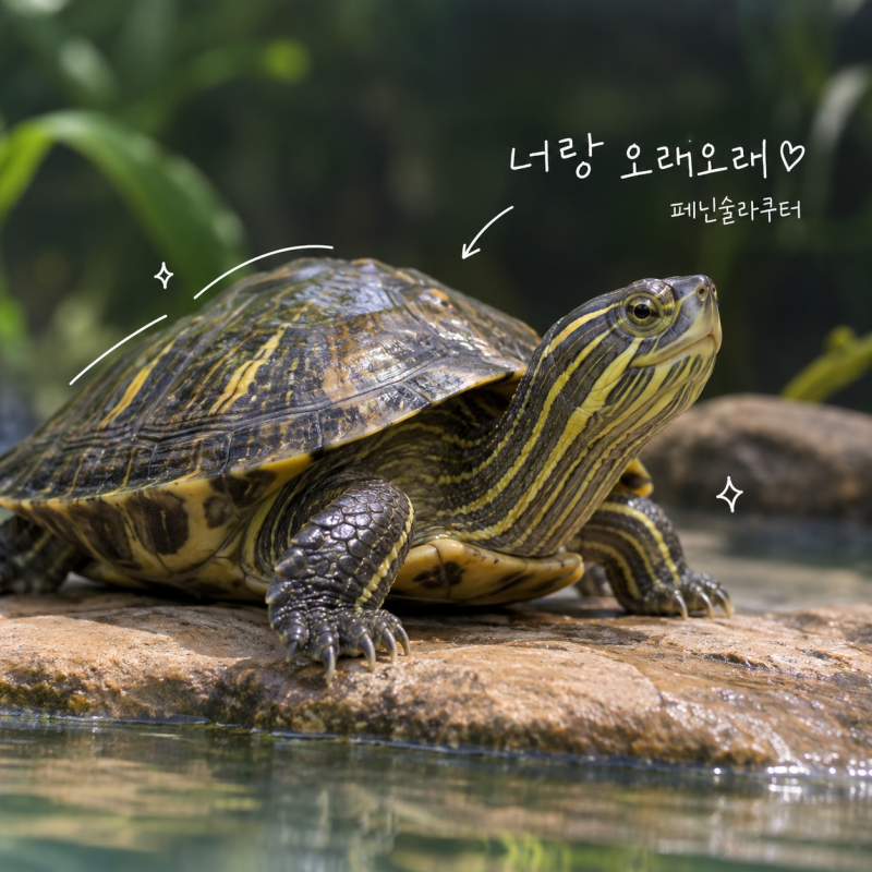 페닌슐라쿠터 키우기, 반수생거북이 수명 먹이 어항 관리