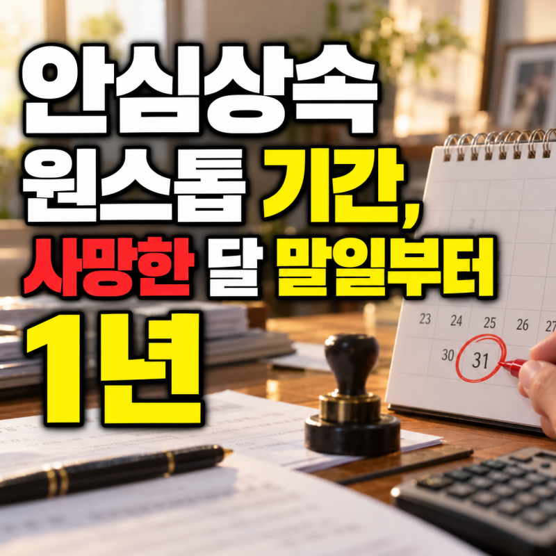 안심상속 원스톱 기간, 사망한 달 말일부터 1년