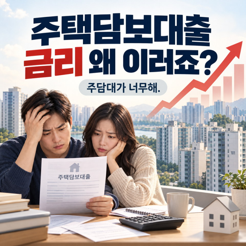 주택담보대출 금리 왜 이러죠? 주담대가 너무해.