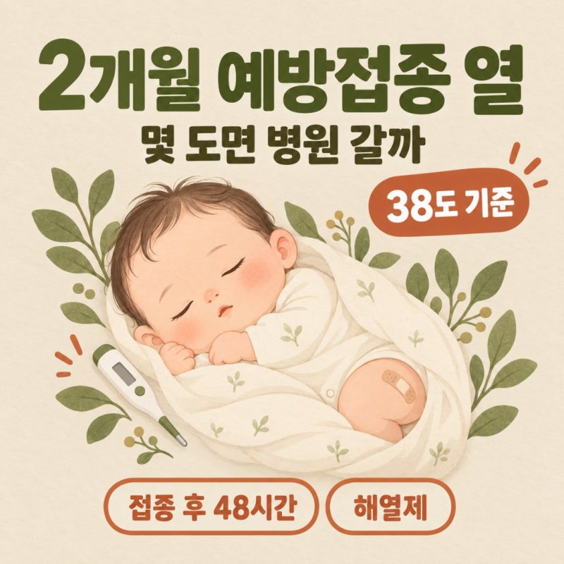 2개월 예방접종 열, 몇 도부터 병원 가야 하는지 시간대별 기준과 로타 기한까지