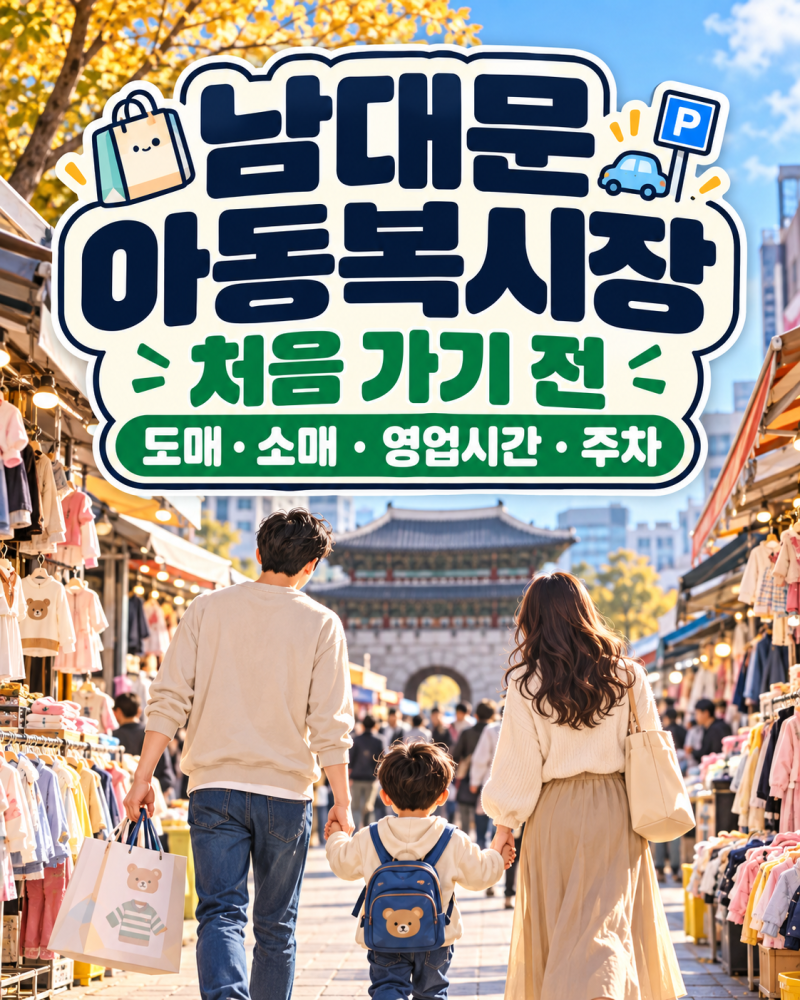 남대문 아동복시장 처음 가기 전｜도매·소매·영업시간·휴무·주차 총정리