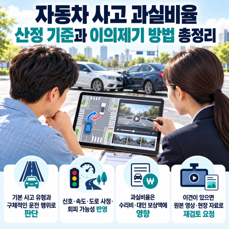 자동차 사고 과실비율 산정 기준과 이의제기 방법 총정리