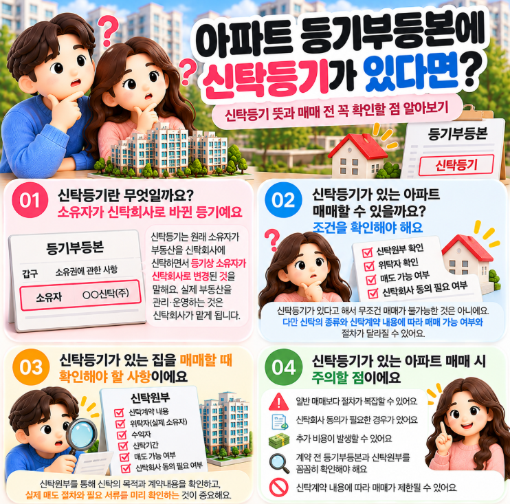 아파트 등기부등본에 신탁등기가 있다면? | 신탁등기 뜻과 매매 전 꼭 확인할 점