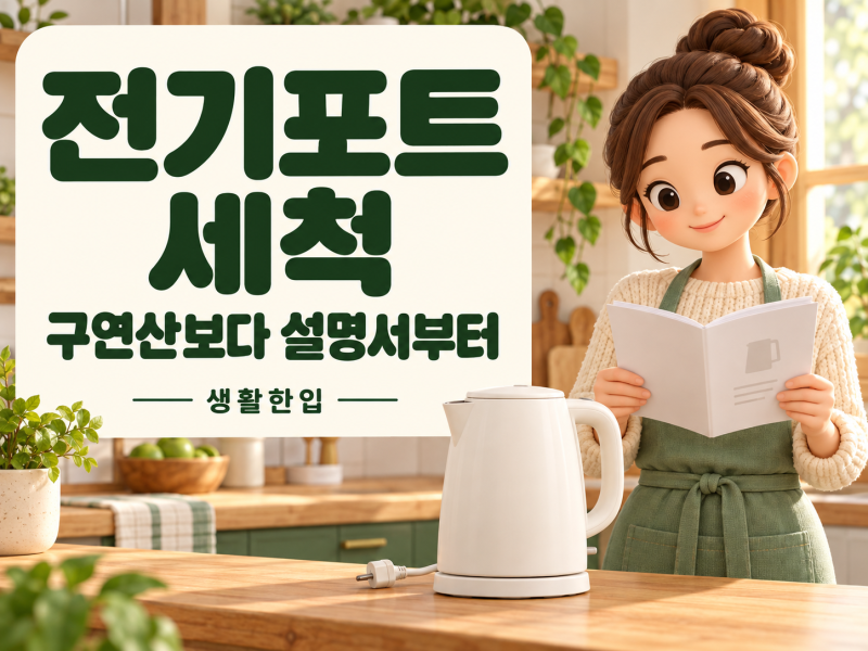 전기포트 세척, 설명서 없이 구연산부터 넣으면 안 되는 이유