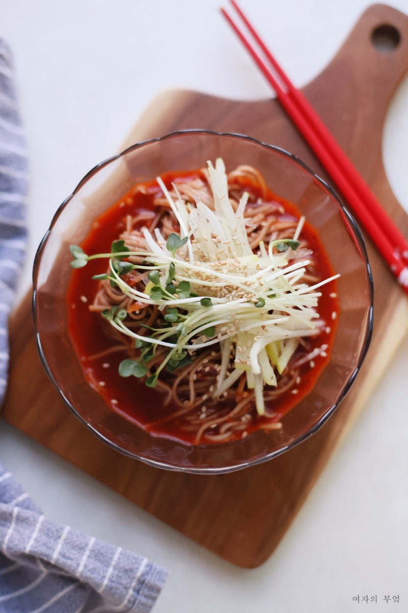 꿀맛 비빔국수 양념장 레시피 메밀국수