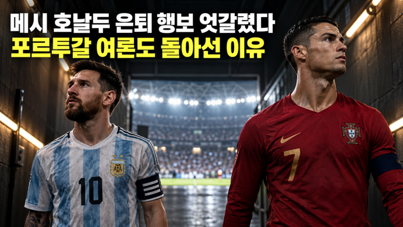 메시 호날두 은퇴 행보 엇갈렸다 포르투갈 여론도 돌아선 이유