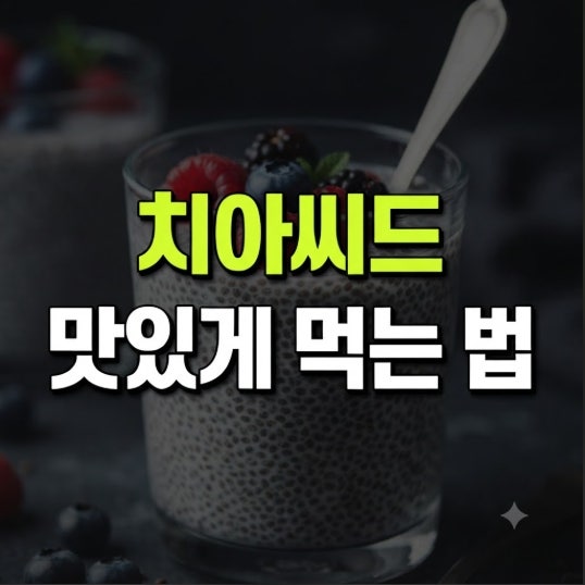 치아씨드 맛있게 먹는 방법 (+ 간단한 레시피와 불리는 법)