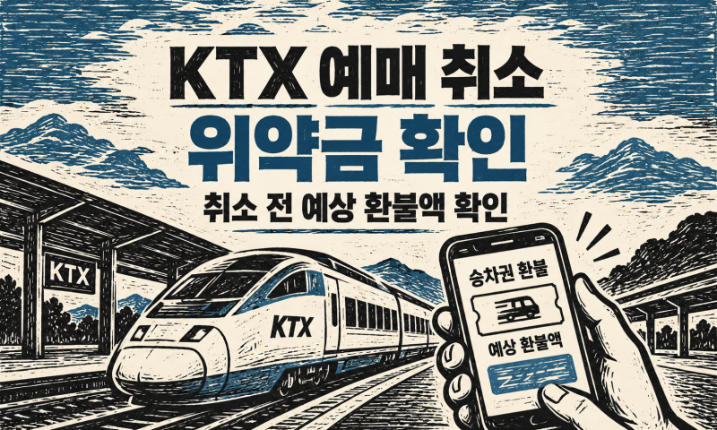 KTX 예매 취소 위약금, 어디서 확인하고 어떻게 해야 할까?