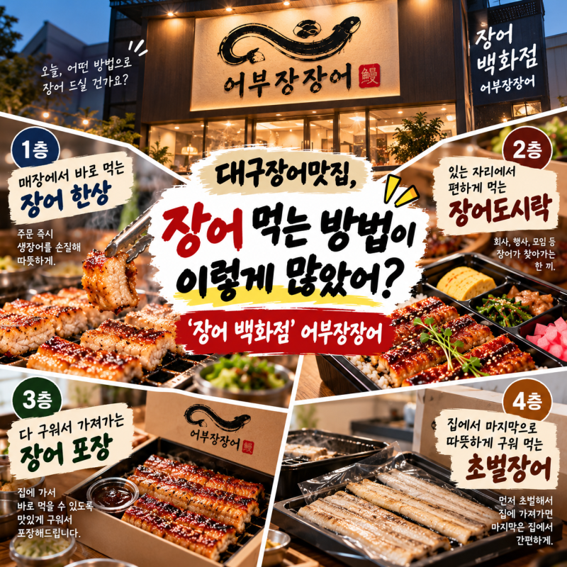 대구장어맛집, 장어 먹는 방법이 이렇게 많았어? ‘장어 백화점’ 어부장장어