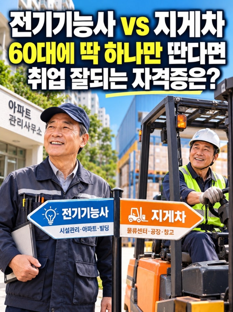 전기기능사 vs 지게차…60대에 딱 하나만 딴다면 취업 잘되는 자격증은?