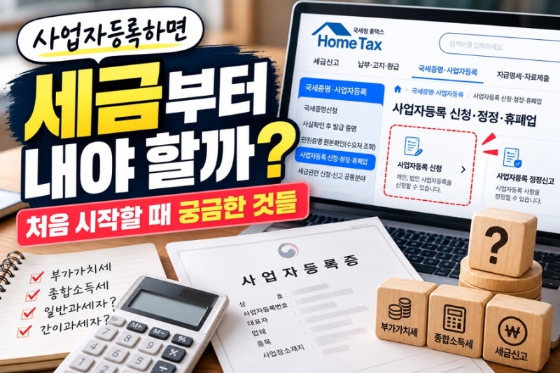 사업자등록하면 세금부터 내야 할까? 처음 시작할 때 궁금한 것들