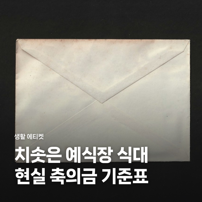 결혼식 식대 8만원에 둘이면 16만원, 5만원과 10만원 사이 축의금 기준