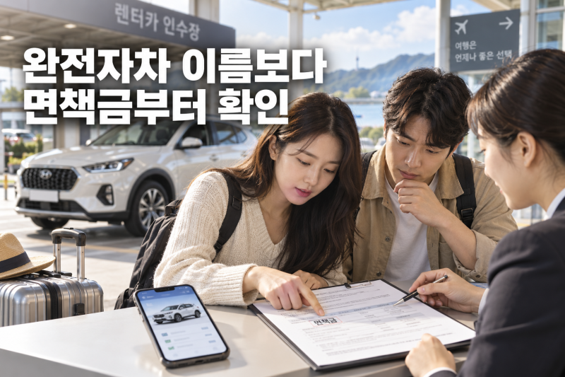 렌터카 완전자차는 면책금과 휴차료로 예약 손해를 줄여요
