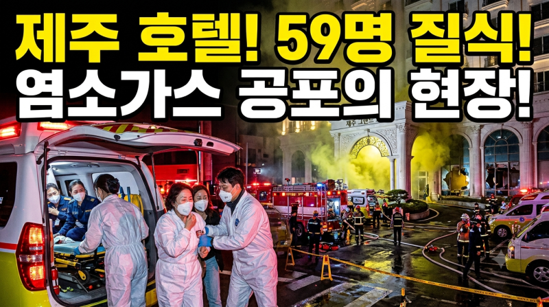 제주 호텔 염소가스 누출 59명 이송 사고 총정리. 치명적인 염소 가스 독성과 일상 속 응급 처....