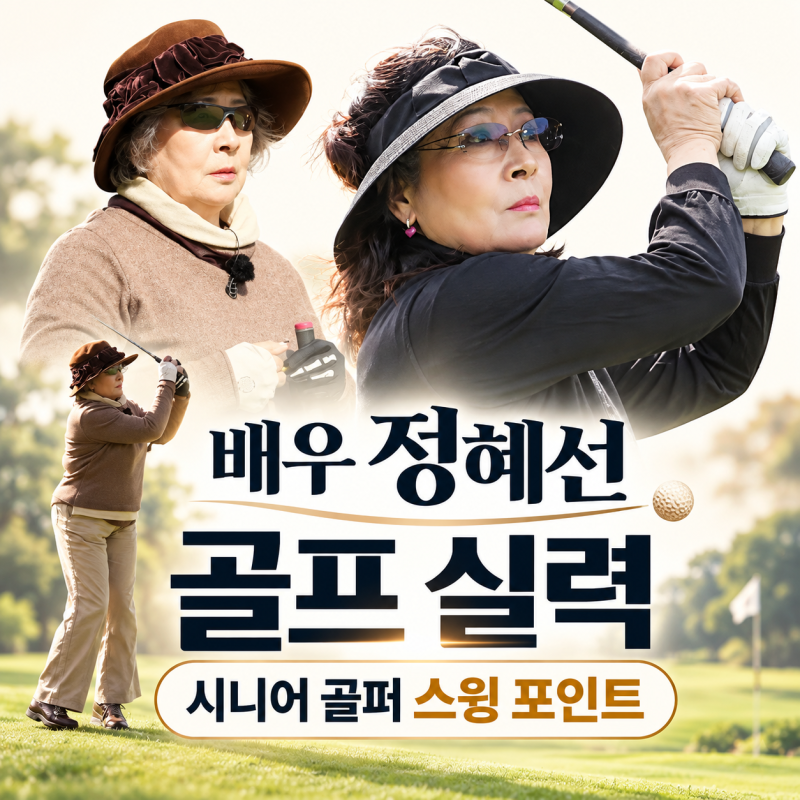 배우정혜선 골프 실력, 시니어 골퍼가 참고하기 좋은 스윙 포인트