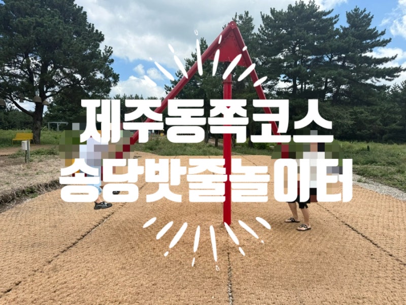 제주 동쪽 아이와 함께 가볼만한 곳 송당승마장 밧줄놀이터 숲놀이터