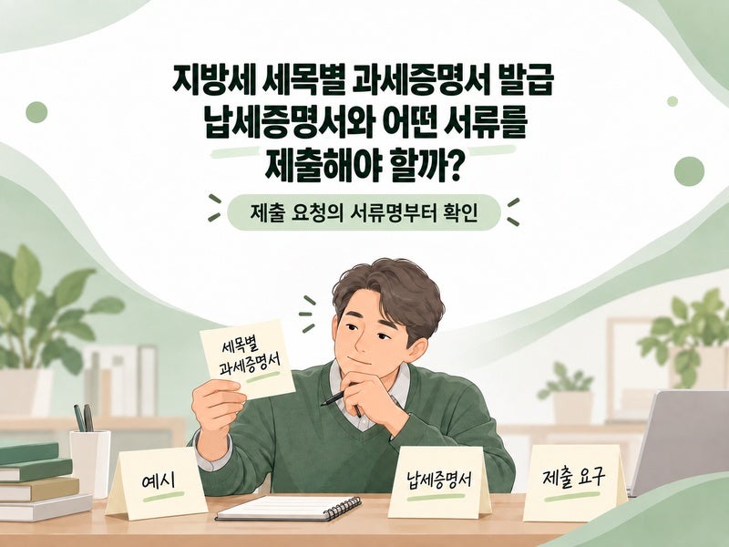 지방세 세목별 과세증명서 발급｜납세증명서와 어떤 서류를 제출해야 할까?