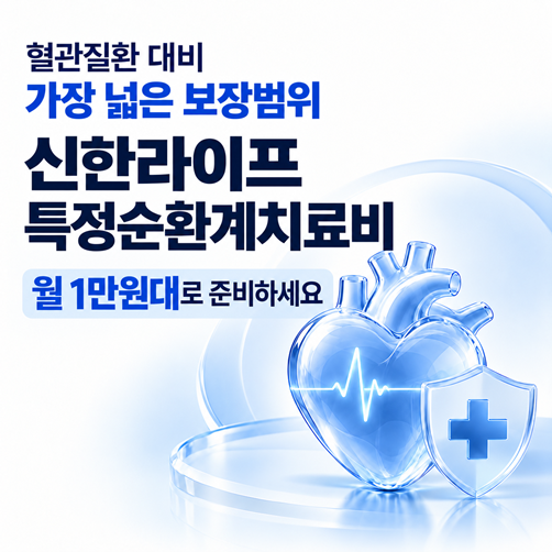 10월 1일 오늘의 포커스! 월 1만원대로 가장 넓은 혈관질환을 대비하는 신한라이프 특정순환....