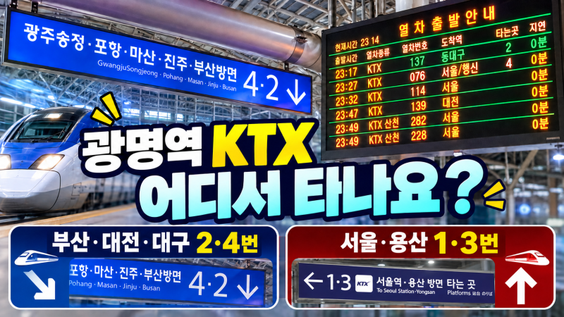 광명역 KTX 어디서 타나요?｜부산·대구·대전·광주송정행 승강장 찾는 법, 몇 분 전 가야 할....