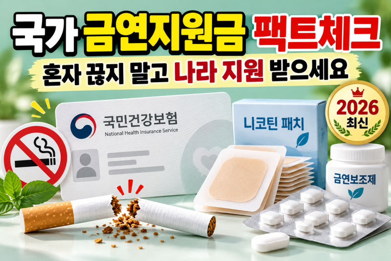 "혼자 끊지 말고 나라 지원 받으세요" 국가 금연지원금 종류와 참여 자격 팩트체크