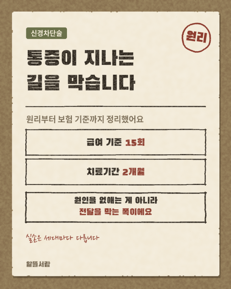 신경차단술이란 | 원리와 약물, 보험 횟수까지 정리