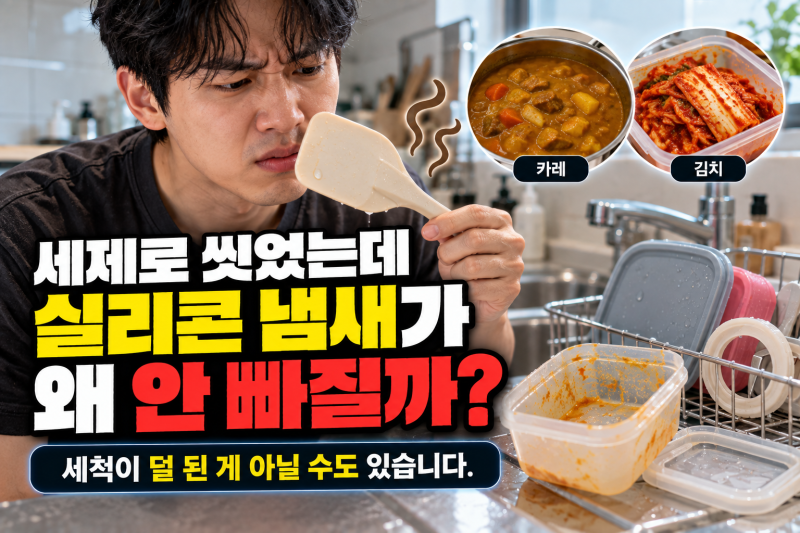 실리콘에 밴 음식 냄새, 세제로 씻어도 안 빠지는 이유와 제거 방법