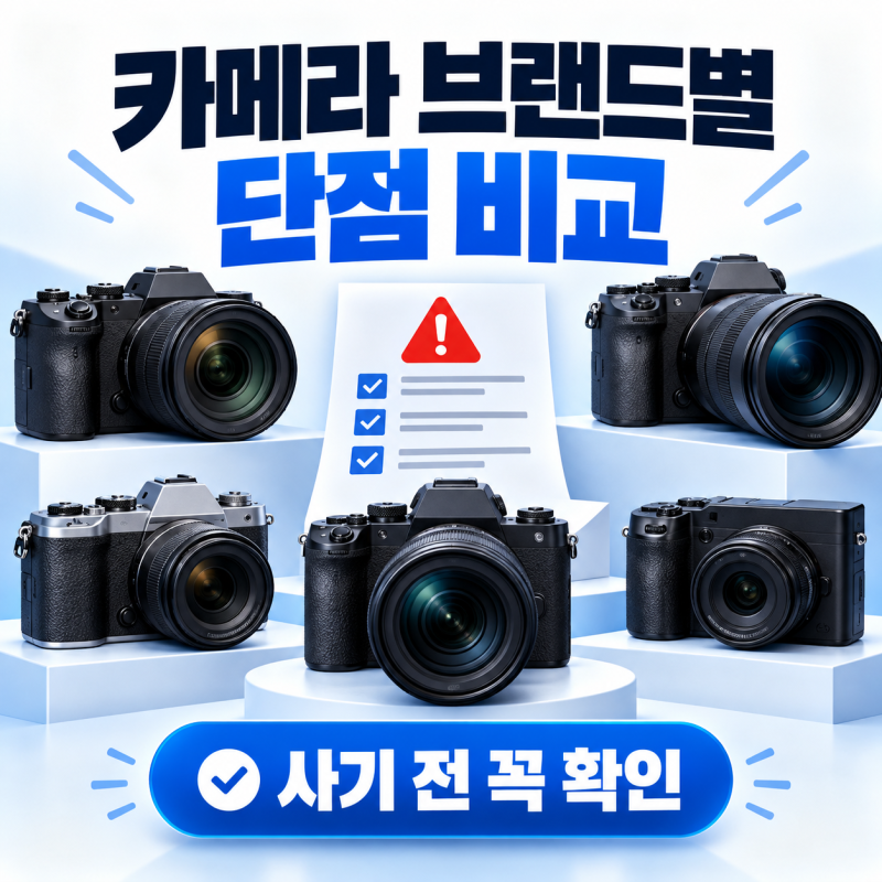 카메라 브랜드별 단점 비교, 캐논·니콘·후지·파나소닉·소니 고를 때 볼 것