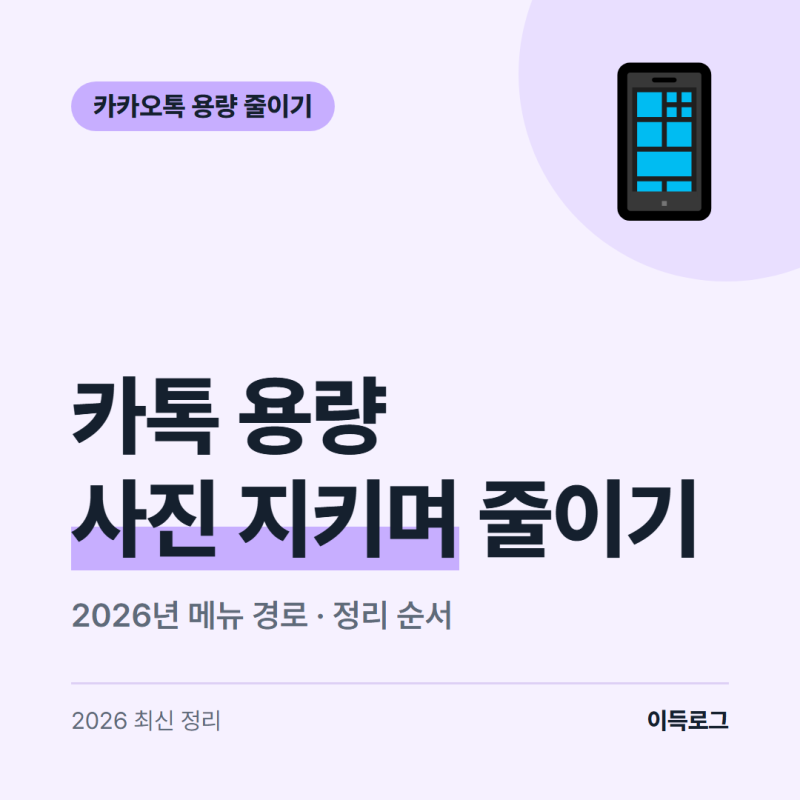 카카오톡 용량 줄이기, 사진 날리지 않고 저장공간 정리하는 순서