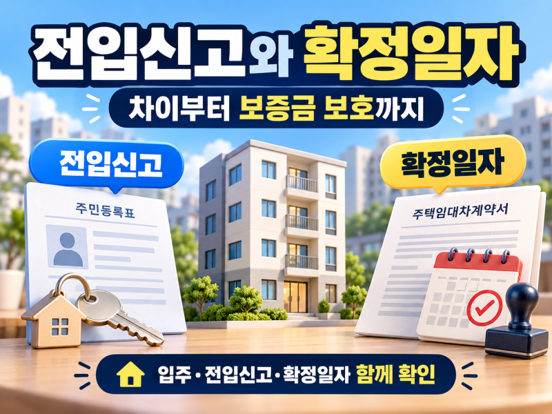 4. 전입신고와 확정일자 차이｜전세·월세 보증금 보호를 위해 둘 다 챙겨야 하는 이유