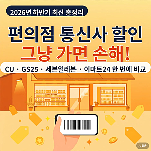 2026년 하반기 편의점 통신사 할인 총정리: CU·GS25·세븐일레븐·이마트24 한 번에 비교