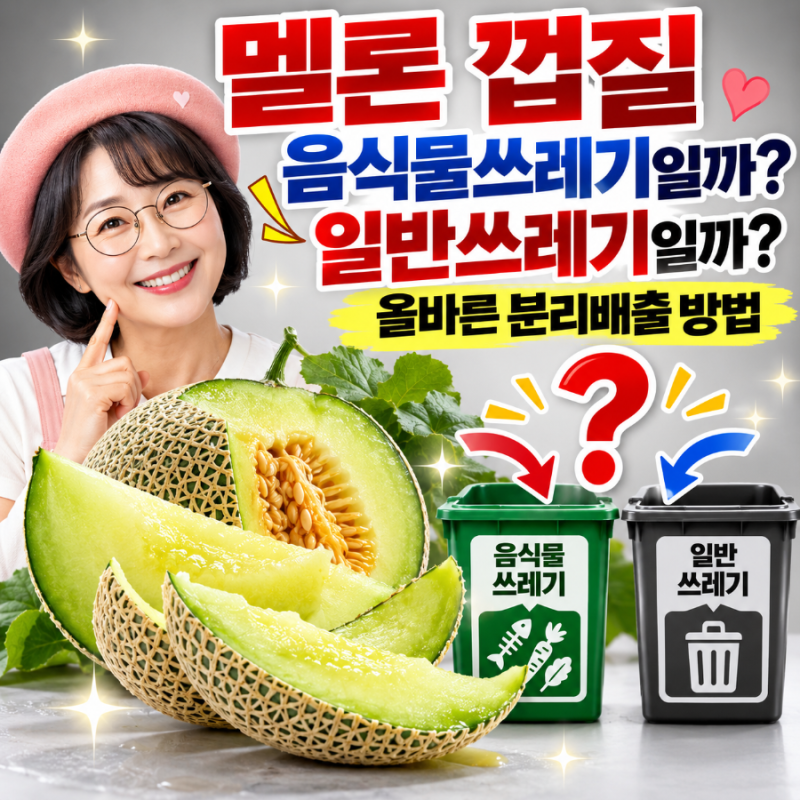 멜론 껍질 음식물쓰레기일까? 일반쓰레기일까｜올바른 분리배출 방법