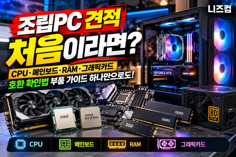 조립PC 견적 처음이라면?｜CPU·메인보드·RAM·그래픽카드 호환 확인법 부품 가이드 하나만으....