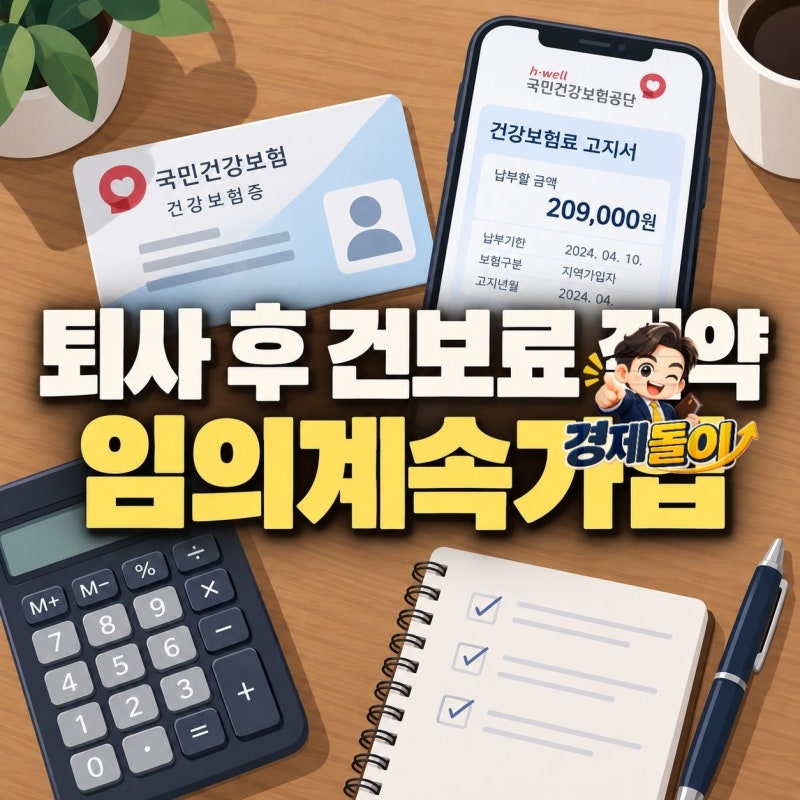 중소기업 직장인 건강보험 임의계속가입 절차 및 신청 요건