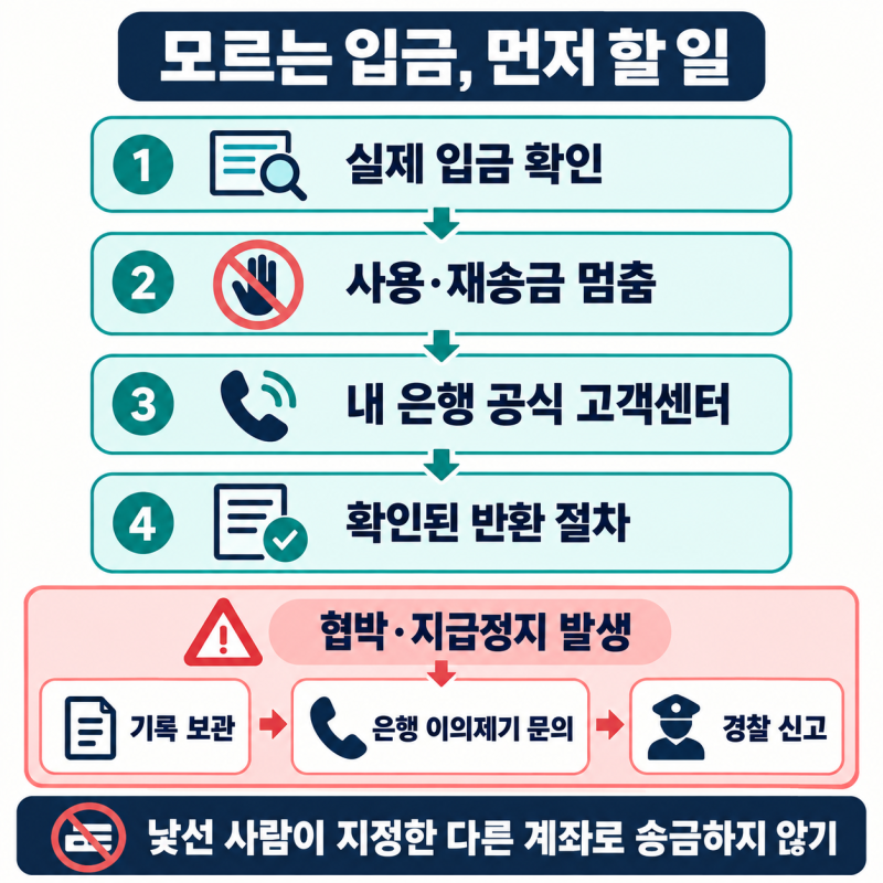 모르는 돈이 입금됐다면? 직접 돌려보내기 전 확인할 순서