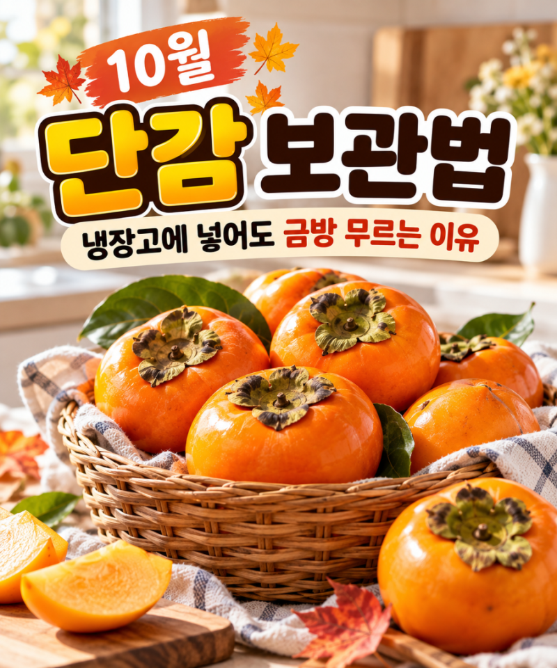 10월 단감 보관법｜냉장고에 넣어도 금방 무르는 이유