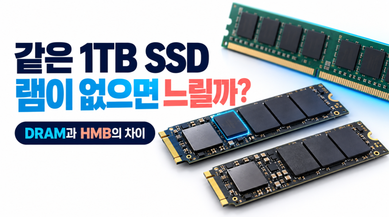 DRAM 없는 SSD란? HMB가 PC 메모리를 빌려 쓰는 원리
