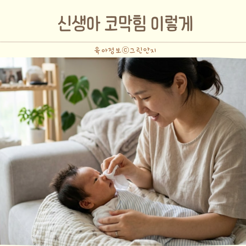 신생아 코막힘 원인, 코딱지와 콧물 안전하게 관리하는 방법