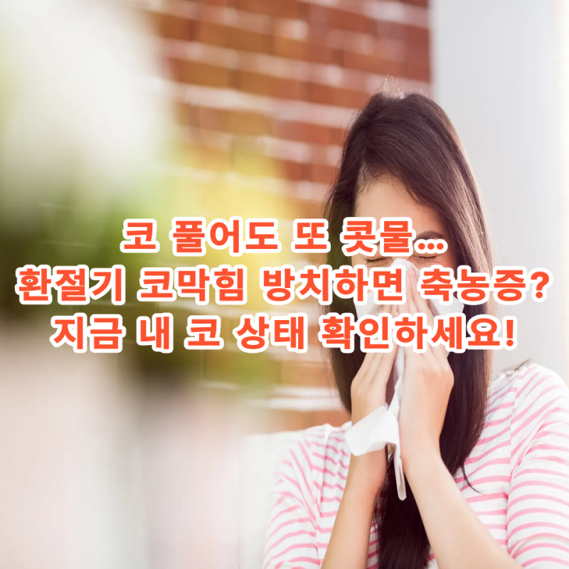 코막힘 비염, 환절기 감기인 줄 알았는데 축농증까지? 코 건강 이렇게 관리하세요